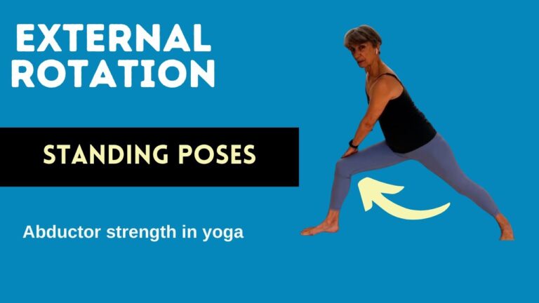 External rotation of upper thigh for abductor strength & support | Yoga with Rita – Fulcrum Blu