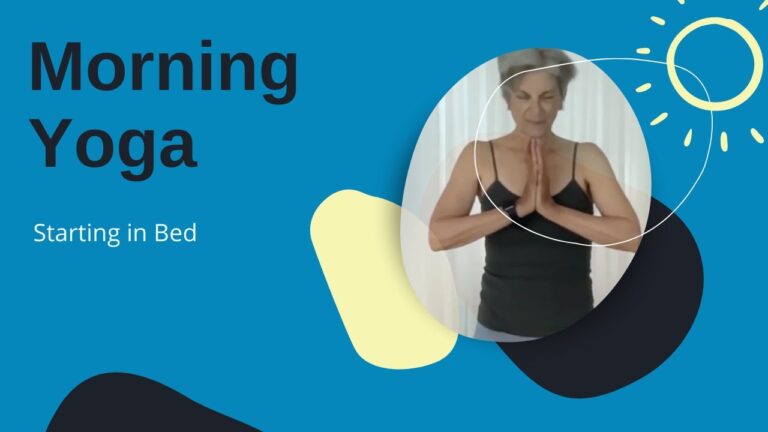 Morning Yoga starting in bed | Rita Knorr Yoga- Fulcrum Blu Yoga