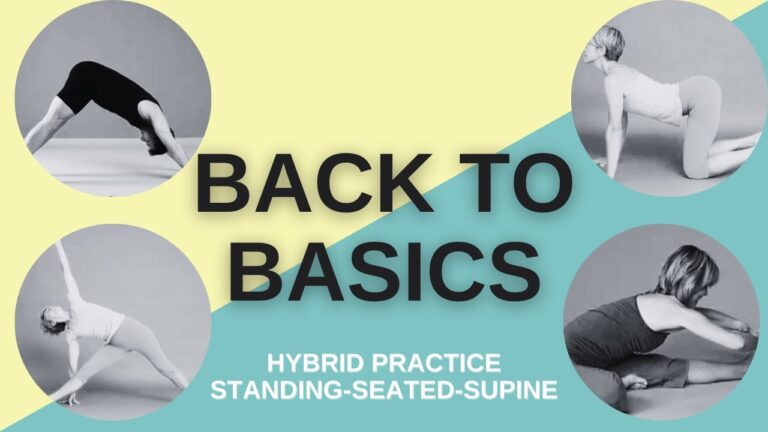 Basic Standing, Seated, and Supine poses — a hybrid practice | Rita Knorr for Fulcrum Blu Yoga