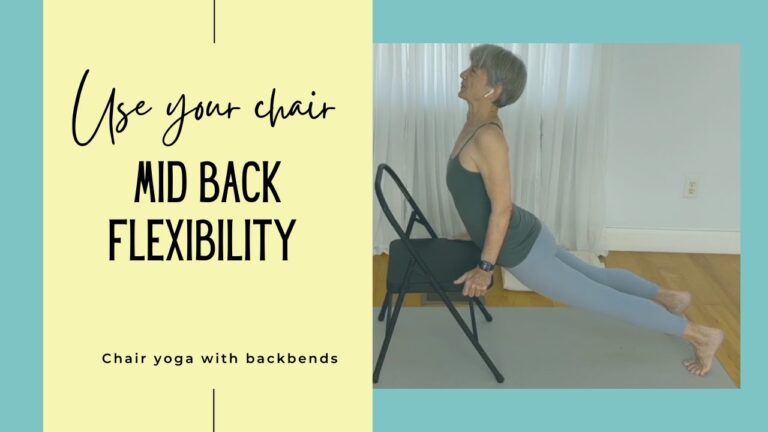 Chair yoga for spinal extension in mid back | Yoga with Rita – Fulcrum Blu