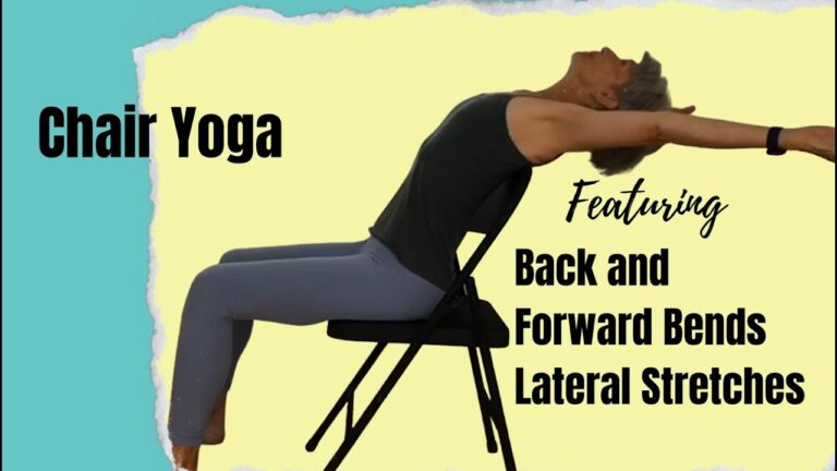 Chair yoga for spinal flexibility  – forward, backward, & side bend movement | Rita – Fulcrum Blu